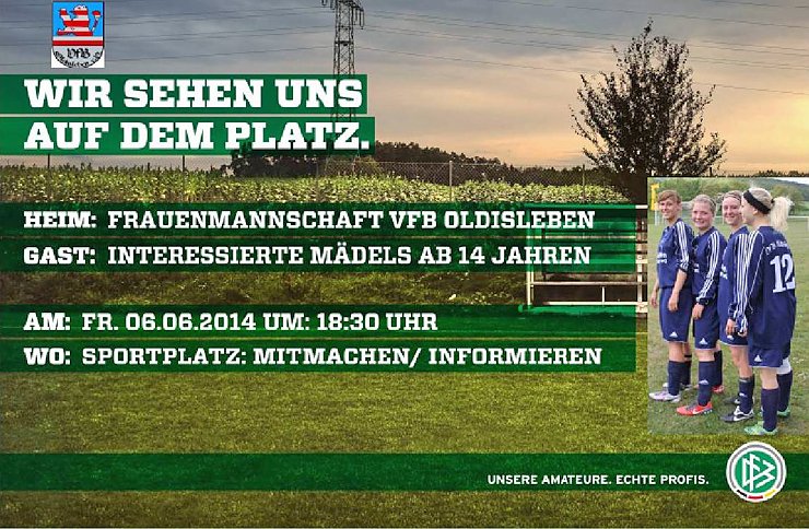 "Wir sehen uns auf dem Platz." (Foto: VfB Oldisleben)