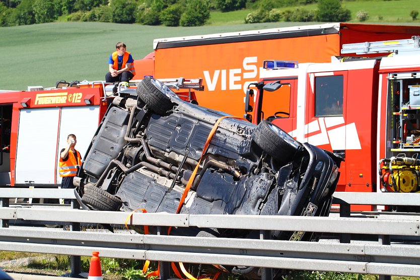 Unfall auf der A 38 Richtung G&ouml;ttingen (Foto: Bernd Peter)