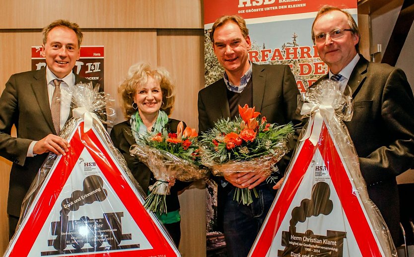 Keller und Klamt verabschiedet (Foto: HSB/Bahnsen)