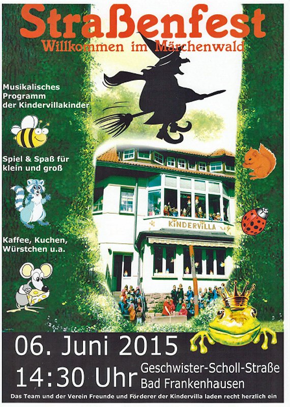 Straßenfest der Kindervilla (Foto: Kindervilla Bad Frankenhausen) Straßenfest der Kindervilla (Foto: Kindervilla Bad Frankenhausen)