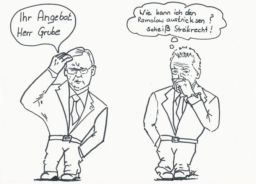 Karikatur (Foto: Harald Buntfu&szlig;)