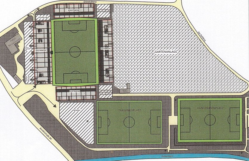So k&ouml;nnte das Areal k&uuml;nftig aussehen (Foto: arena/Com)
