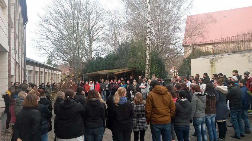 Gedenkminute auch in Bad Frankenhausen (Foto: Privat)