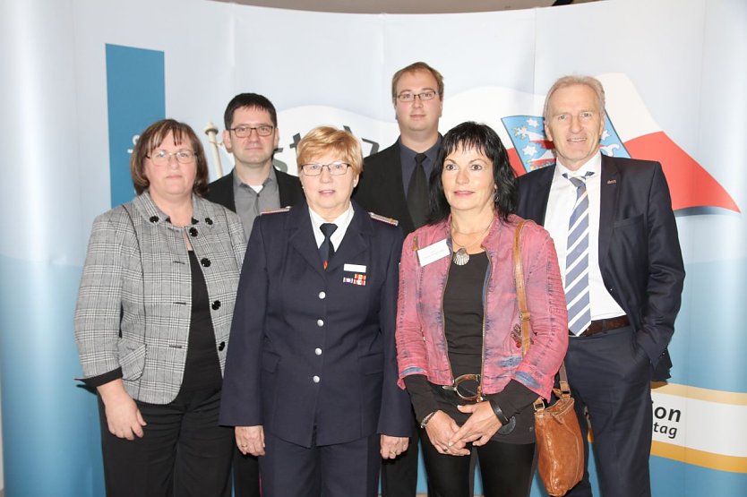 v. l . n. r.: Tasch, Dennin, Morsdorf, Siebert, Th&uuml;ne-Klingeberg und Wucherpfennig (Foto: Schauer)