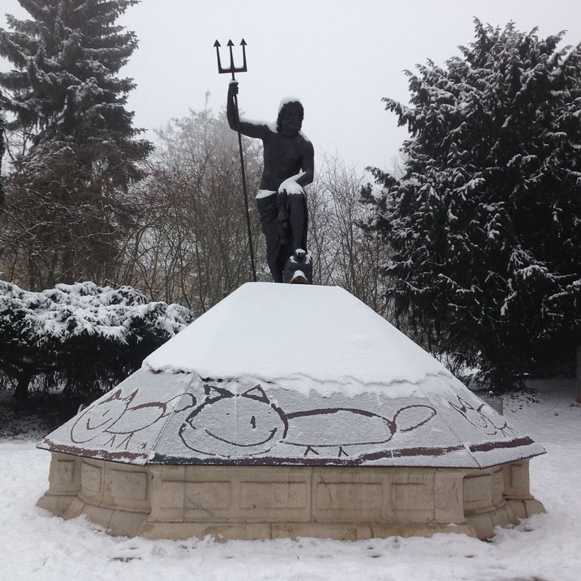 Lustiges am Neptunbrunnen (Foto: privat)