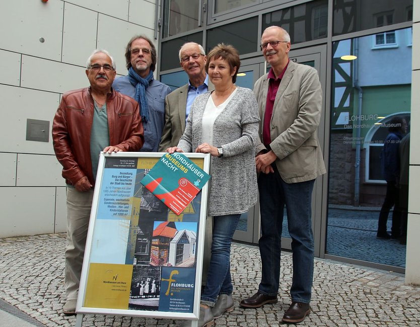 Rainer Kottek, J&uuml;rgen Rennebach, Hans-Joachim Port, Rosemarie Hilger und Hans-Jochen Einenckel stellten ihr Programm zur Museumsnacht vor (Foto: I. Bergmann, Stadt Nordhausen)