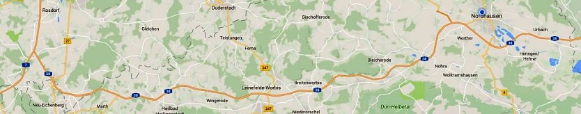 Von Urbach bis Arenshausen (Foto: Screenshot Google Maps)