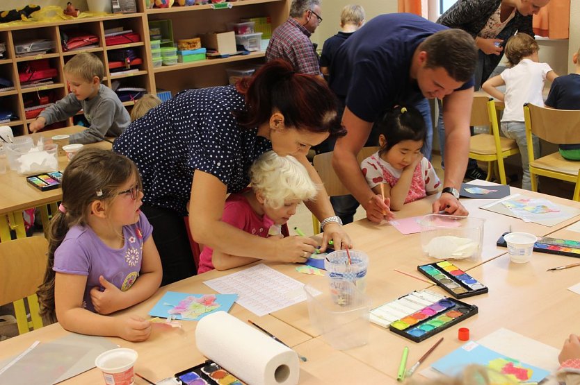 Schulluft schnupperten am Mittwoch, den 28.09.2016, 82 Kinder der Kindertagesst&auml;tte M&auml;rchenhaus, des &Ouml;kumenischen Kindergartens, der Kindertagesst&auml;tte Regenbogen aus Neustadt, sowie der Integrative Kindertagesst&auml;tte Traumzauberbaum (Foto: Evangelische Grundschule Nordhausen)