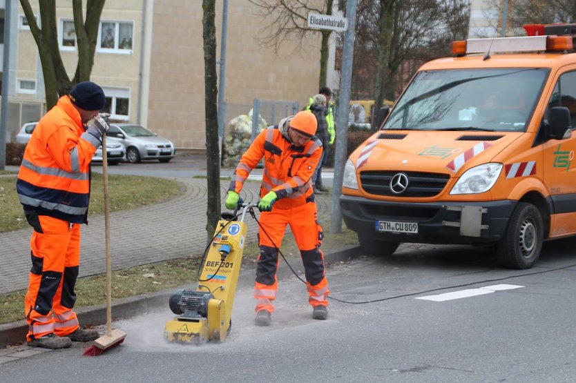 Fr&auml;sarbeiten (Foto: Natalie H&uuml;nger)