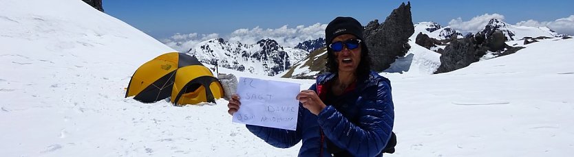 Fast angekommen und Gr&uuml;&szlig;e an das Jugendsozialwerk. (Foto: privat)