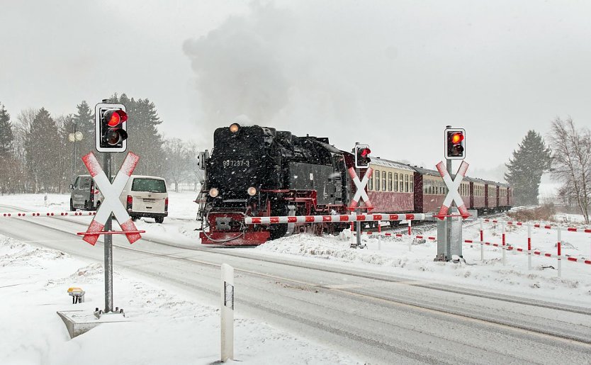 Neuer Bahn&uuml;bergang bei Benneckenstein (Foto: H. Baumg&auml;rtner)