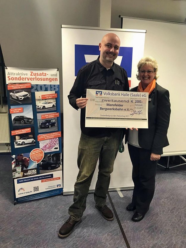 Scheck f&uuml;r Bergwerksbahn  (Foto: Privat)