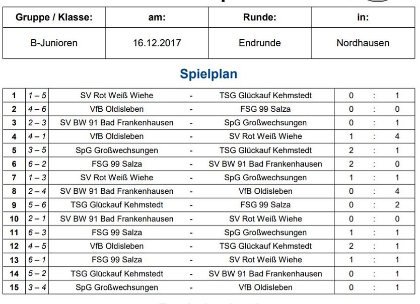 VfB Oldisleben Hallenkreismeister der B-Junioren (Foto: NTKFA)
