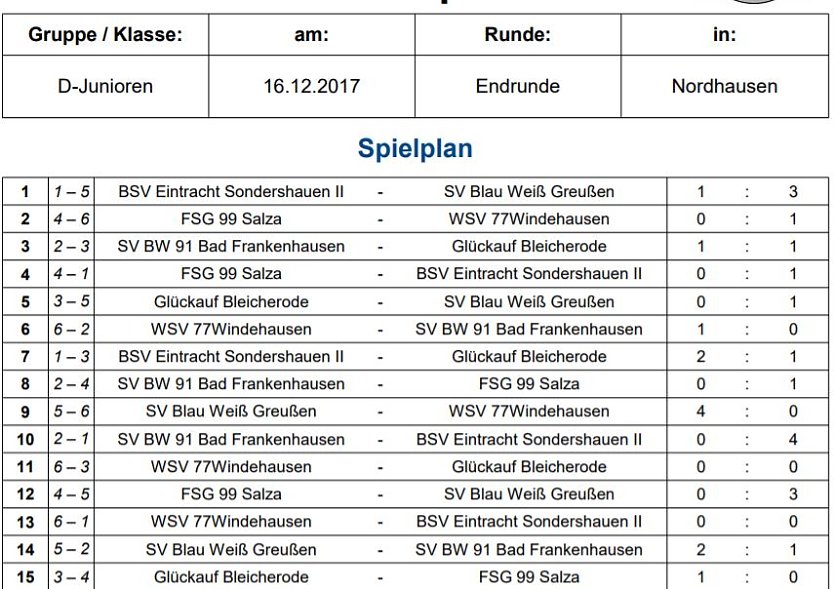 SV BW Greu&szlig;en Hallenkreismeister der D-Junioren (Foto: NTKFA)