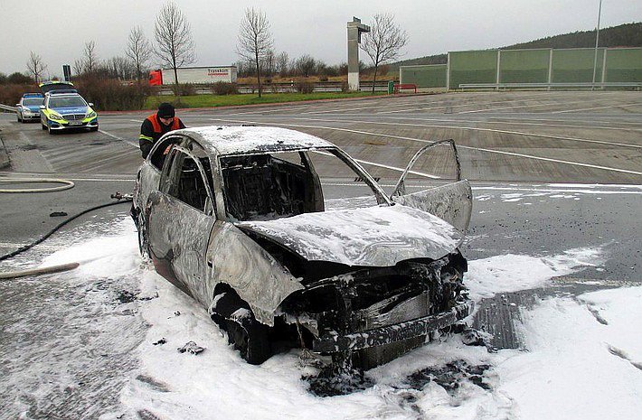 Pechvogel unterwegs (Foto: Autobahnpolizei)