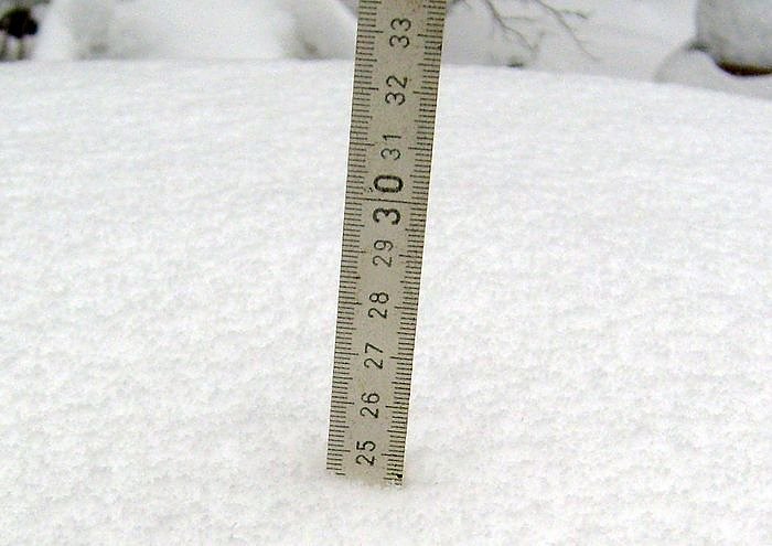 Schnee gemesen (Foto: privat)
