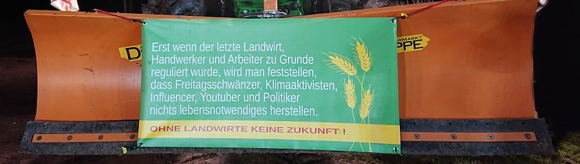 Protest der Landwirte (Foto: S. Dietzel)