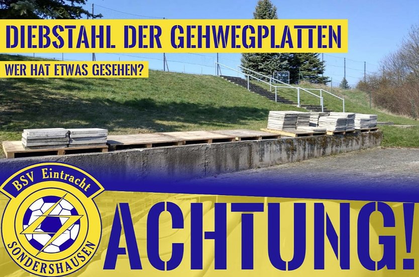Platten gestohlen (Foto: BSV Eintracht Sondershausen)