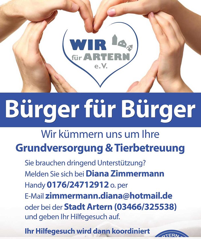 Bürger für Bürger (Foto: Wir für Artern) Bürger für Bürger (Foto: Wir für Artern)