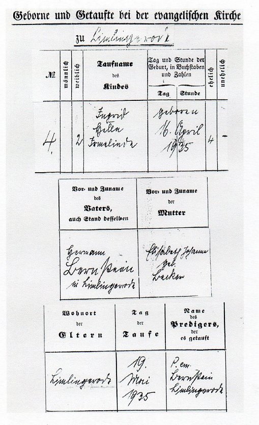 Geburtsregister (Foto: H.Kneffel)