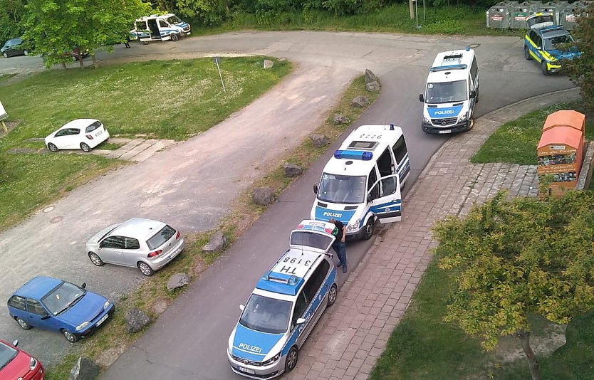 Polizeieinsatz in Ebeleben (Foto: S.Dietzel)