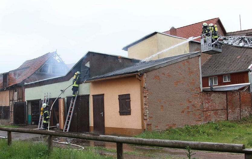 Dachstuhlbrand in Heringen (Foto: S.Tetzel)
