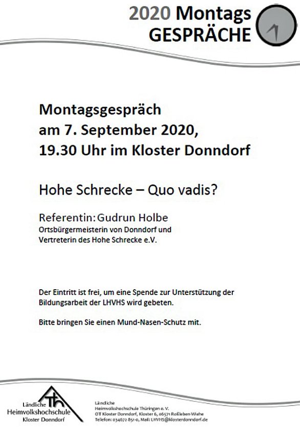 Reihe der Montagsgespräche wird fortgesetzt (Foto: Helfried Maas) Reihe der Montagsgespräche wird fortgesetzt (Foto: Helfried Maas)