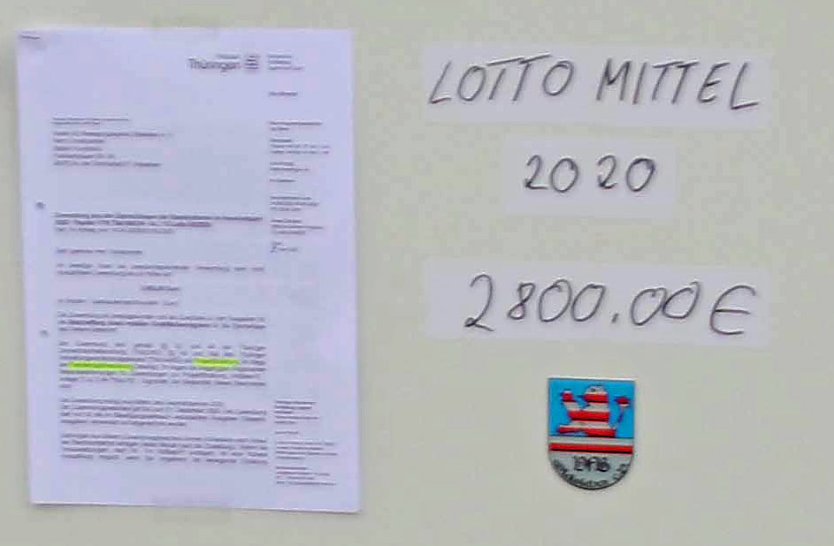 Lottomittel gehen nach Oldisleben (Foto: Bernd Wollweber) Lottomittel gehen nach Oldisleben (Foto: Bernd Wollweber)