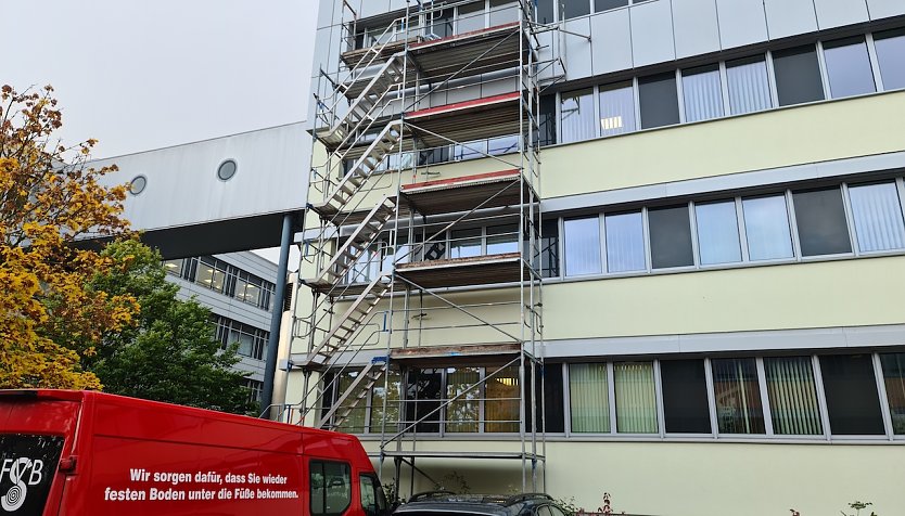 Bauarbeiten am Südharz Klinikum (Foto: SHK)