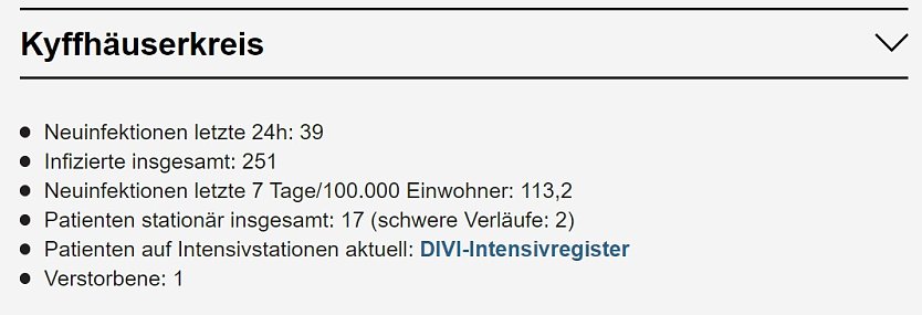 Fallzahlen (Foto: Th&uuml;ringer Gesundheitsministerium)