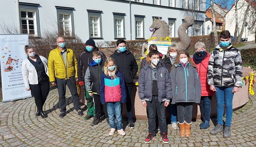 Am Meerpferdchenbrunnen (Foto: A.Fröhlich-Meier)