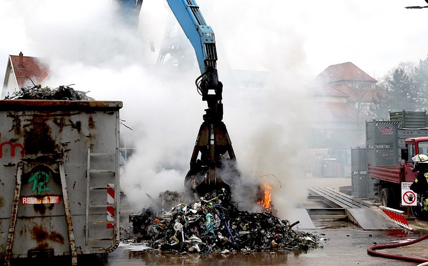 Containerbrand in Sondershausen (Foto: Silvio Dietzel)