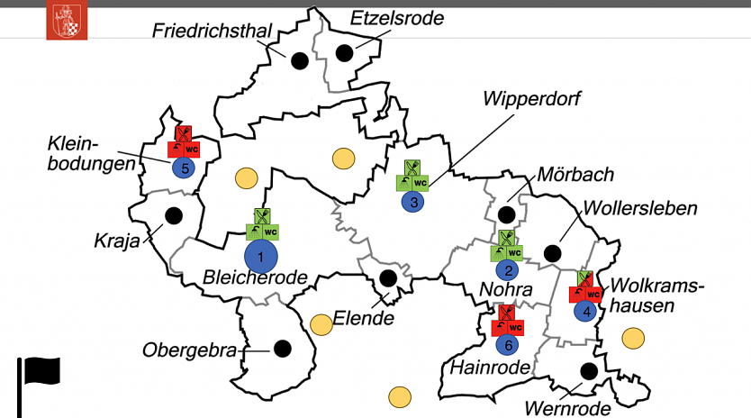 An den sechs bisherigen Standorten der Bauhöfe ist nicht alles "Grün" (Foto: Landgemeinde Bleicherode)