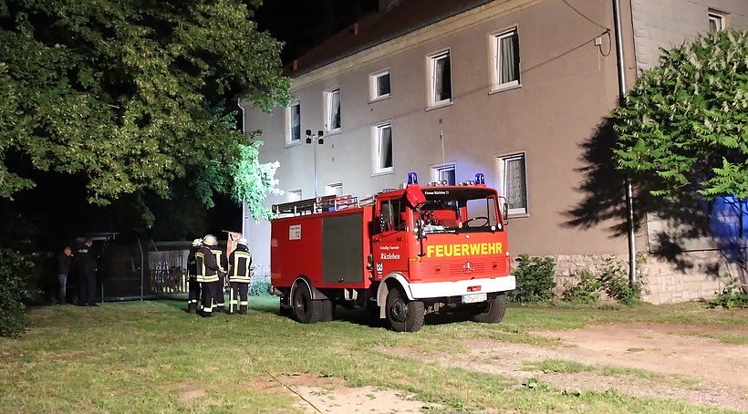 Partyschuppen brannte in Kleinfurra heute Nacht (Foto: S.Dietzel)