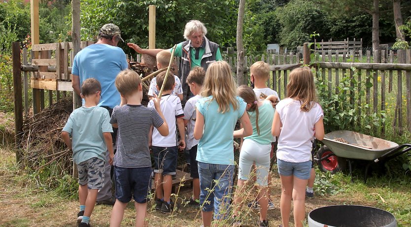 Bienenkund im "Zwergengarten" (Foto: Carmen Schuster)