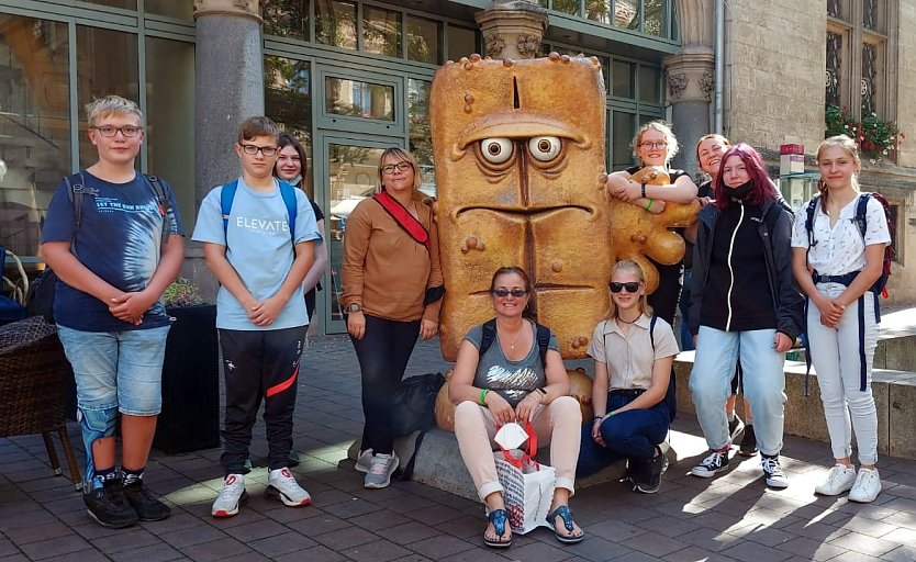 Zum Abschluss gab es f&uuml;r die engagierten Jugendlichen einen Tag in Erfurt (Foto: Evangelischer Kirchenkreis S&uuml;dharz)