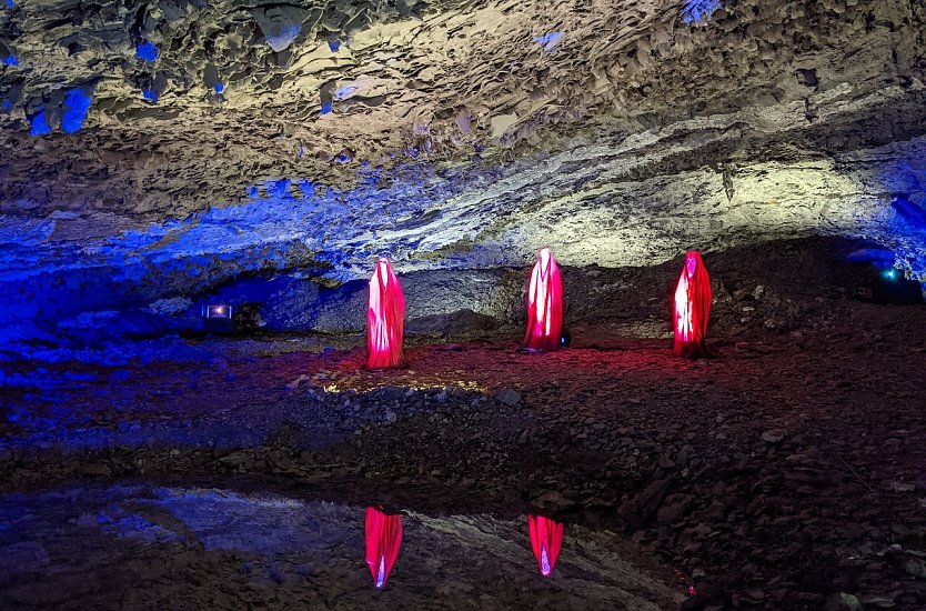 World of Lights in der Barbarossahöhle (Foto: Gemeinde Kyffhäuserland)