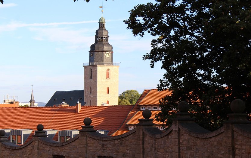 Sondershausen-Blick vom Schloss auf die St. Trinitatiskirche (Foto: Eva Maria Wiegand)