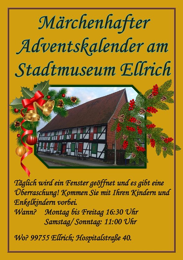Adventskalenderaktion am Ellricher Stadtmuseum (Foto: Stadtmuseum Ellrich)