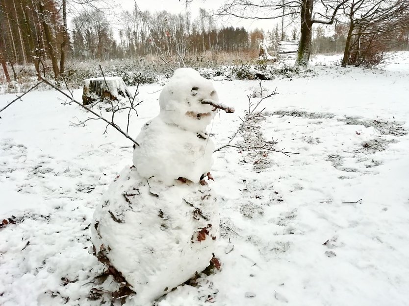 In Sophienhof liegt schon genug weiße Pracht für winterliche Freuden (Foto: W. Jörgens)