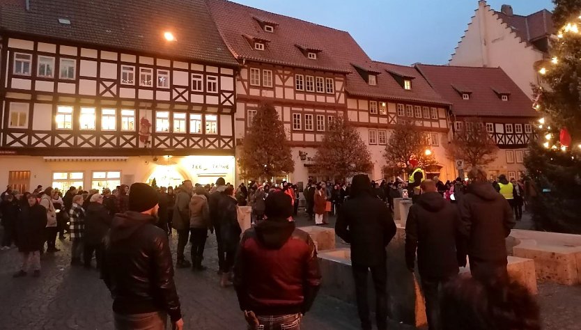 Demonstration gegen Grundrechtseinschränkungen heute Nachmittag in Bad Langensalza (Foto: uhz)