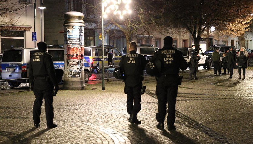 Polizeieinsatz gestern Abend in Greußen (Foto: S.Dietzel)