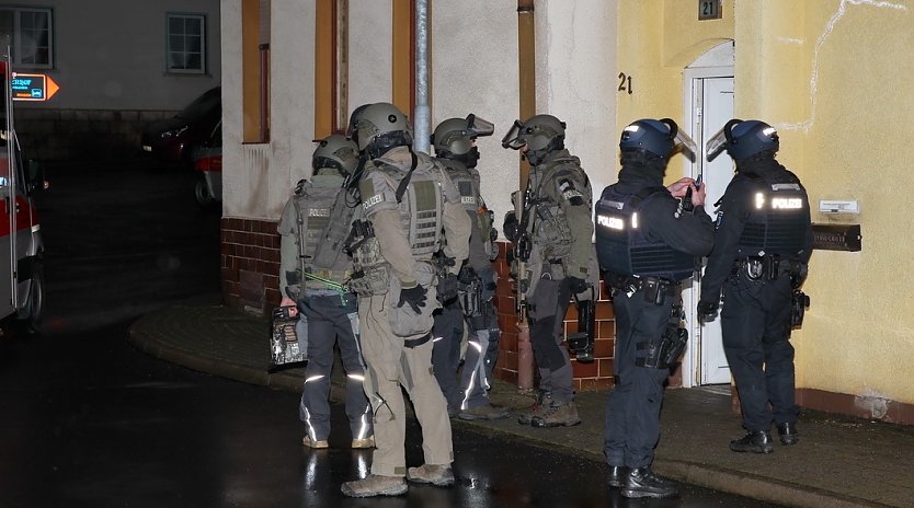 SEK-Einsatz gestern in Eckardtsleben (Foto: S.Dietzel)