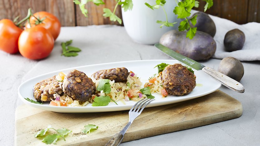 Deutsch-orientalische Vereinigung: Falafel mit Kartoffel und Sauerkraut  warum eigentlich nicht?  (Foto: KMG)