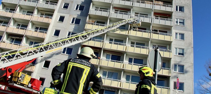 Großeinsatz in Nordhausen Nord (Foto: agl)