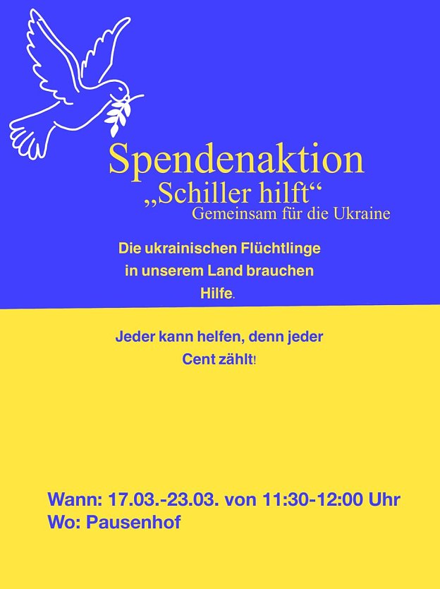 Spendenaktion "Schiller hilft" (Foto: Schillergymnasium Bleicherode)