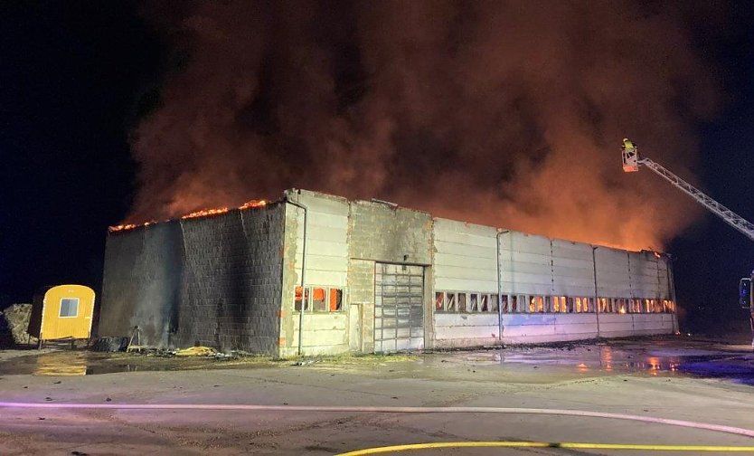 Brandstelle in Esperstedt (Foto: Polizei)