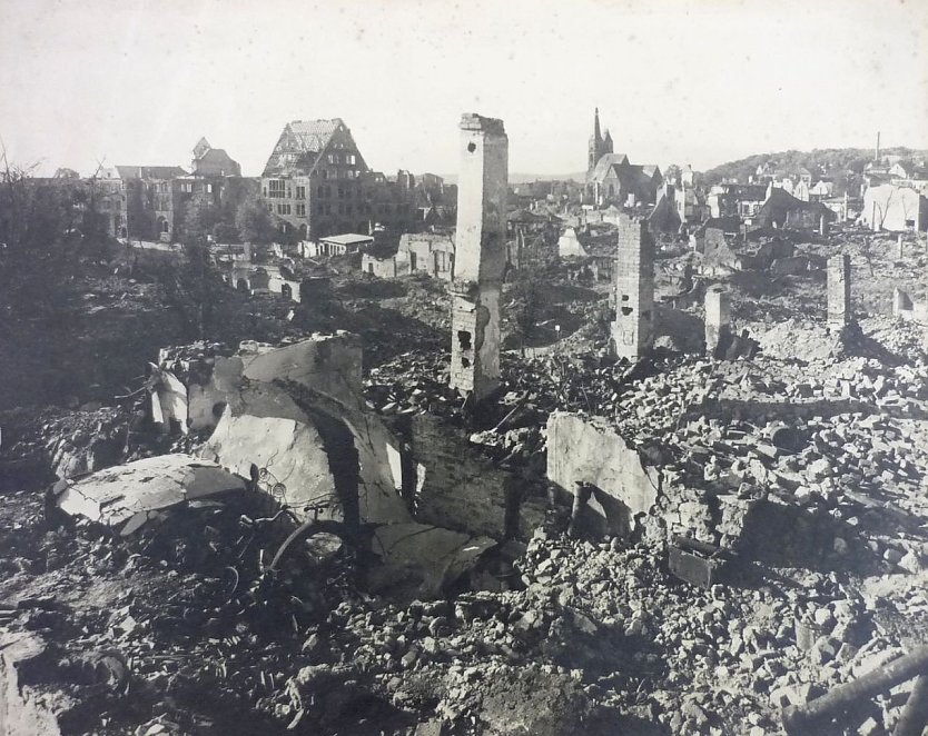 Nordhausen danach - vor 77 Jahren wurde die Stadt bombardiert (Foto: Werner Steinmann/Stadtarchiv Nordhausen)