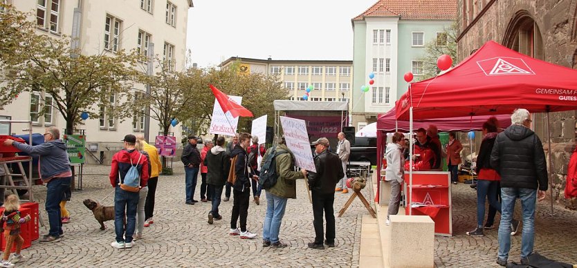 1. Mai auf dem Nordhäuser Rathausplatz (Foto: agl)