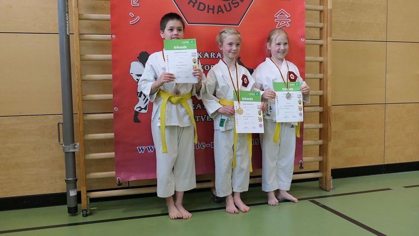 v.l.: Colin Hardrath, Magdalena Aurin, Penelope Kirchhoff (Foto: Karate Do Kwai.)